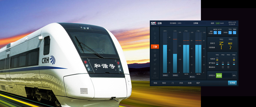 中國中車 城軌車及動車顯示屏界面設計及QT、Codesys、Fltk界面及控件開發